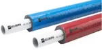 Tubería multicapa aislada PE-RT/AL/PE-RT, referencia P-PERTAL16AZ de la serie heliklima de Heliroma. 6mm. Azul. 16x2. RL 50 mt